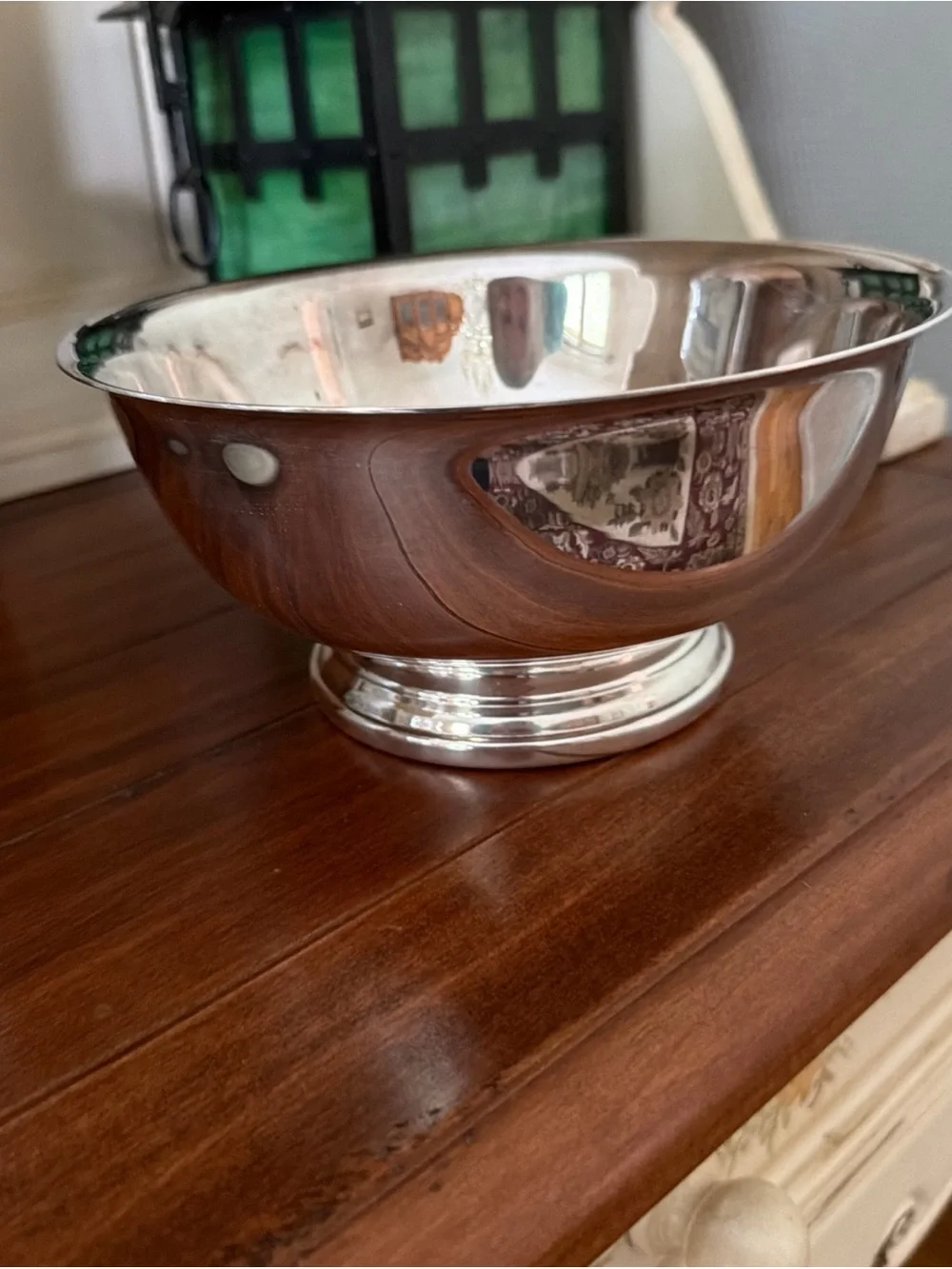 Gorham Polished Silver plated Serving Bowl vintage 8 “ diameter